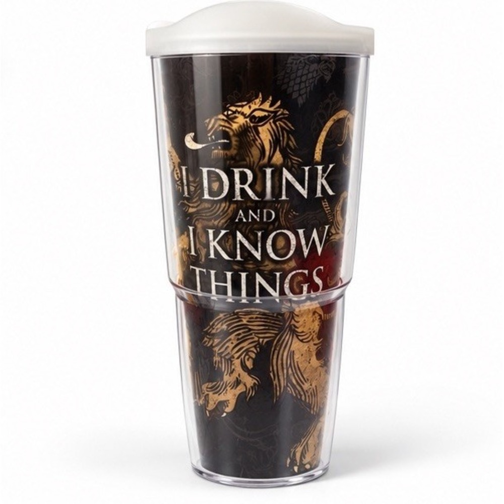 Tervis Game of Thrones 24 oz Insulated Tumbler Drink & Know Things w/ Lid Cup